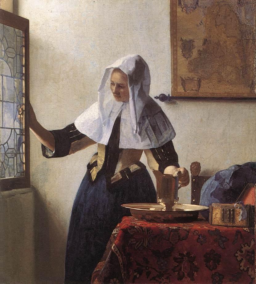 Johannes Vermeer Young Woman with a Water Jug